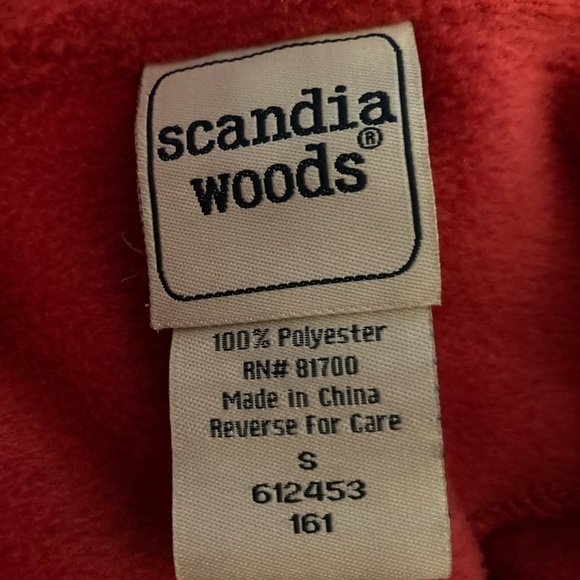 Vintage Scandia Woods Red fleece zippered size small - Picture 5 of 8